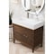 James Martin Vanities Linear 36in Single Vanity, Mid-Century Walnut w/ Glossy White Composite Stone Top 210-V36-WLT-GW - alternate 7